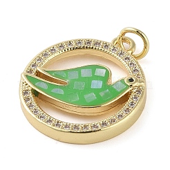 Латунные микропаве прозрачные подвески с фианитом&nbsp;KK-Q813-03G