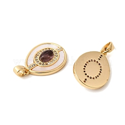 Подвески из натурального аметиста с ракушками&nbsp;KK-Z149-13G-02