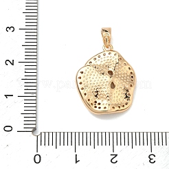 Montatura cabochon pendente con micro pavé di zirconi chiari in ottone&nbsp;KK-G556-06G