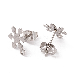 Boucles d'oreilles à tige en acier inoxydable 201 anti-ternissement&nbsp;STAS-G266-05P