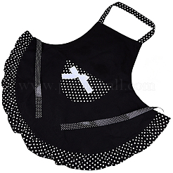 Küchenschürze aus Polyester mit Polka-Dots und Schleife&nbsp;AJEW-BM0001-49