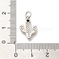 Латунные микропаве прозрачные подвески с фианитом&nbsp;KK-L225-032P