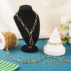 Наборы для самостоятельного изготовления ожерелий из алюминиевой цепи&nbsp;DIY-TA0012-10