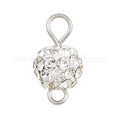 Круглые подвески-коннекторы из полимерной глины с кристаллами и стразами&nbsp;PALLOY-JF04455