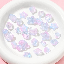 120 шт. 8 вида прозрачных стеклянных бусин-спрей&nbsp;GLAA-FS0002-26