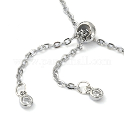 Braccialetti con cursore a maglie bullet con ametista naturale&nbsp;BJEW-JB09901-01