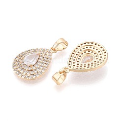 Ciondoli in ottone con pavé di zirconi chiari&nbsp;KK-T081-05G