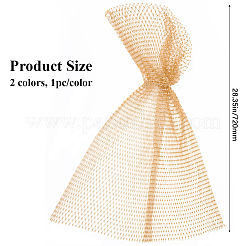 2 шт. 2-цветная сетчатая шапка-ушанка из полиэстера со стразами для женщин&nbsp;AJEW-CY0001-63