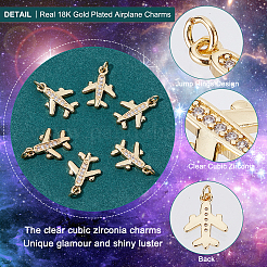 10 шт. Латунные подвески с микропаве&nbsp;ZIRC-BBC0001-27