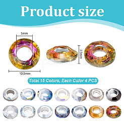 60 Stück 15 Farben Glas Cabochons&nbsp;MRMJ-PH0001-71