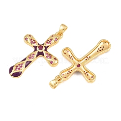 Colgante micropavé cubic zirconia de latón&nbsp;CU-CBAB3AD-11G-05