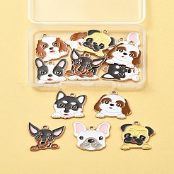 14 шт. 7 стиля эмалевых подвесок в виде животных-щенков&nbsp;FIND-FS0004-13