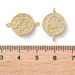 Стойка покрытие латунь микропаве прозрачный кубический цирконий слон соединительные подвески&nbsp;KK-C084-30G-02