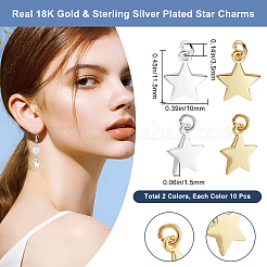 20шт 2 цвета латунные подвески&nbsp;FIND-BBC0015-84