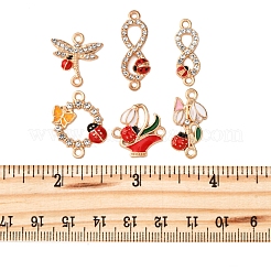 24 шт. 6 стиля сплав эмалированные звенья соединительные подвески&nbsp;ENAM-FS0002-91