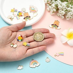 8 шт. 8 подвески из сплава золотистого тона с погодной тематикой&nbsp;ENAM-YW0008-09