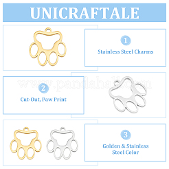 12 шт. 2-х цветные подвески из нержавеющей стали 304&nbsp;STAS-UN0057-80