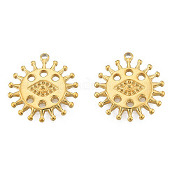 Pendentif en acier inoxydable 304 serti de strass avec placage ionique (IP)&nbsp;STAS-N098-201LG