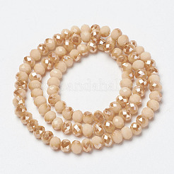 Chapelets de perles en verre opaque de couleur unie&nbsp;EGLA-A034-P8mm-K07