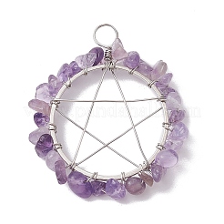 Подвески из смешанной крошки драгоценных камней&nbsp;PALLOY-JF02552-02