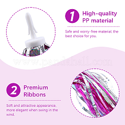 Ruban à pompons en plastique pour enfants&nbsp;AJEW-CN0006-63B