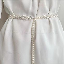 Chaînes de taille rondes en alliage et imitation de perles en plastique pour femmes&nbsp;WG2149B-01