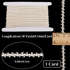 10 ярд полиэстеровых золотистых металлизированных волнистых кружевных лент&nbsp;OCOR-GF0003-81A