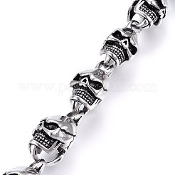 Bracciali retrò in acciaio inossidabile 304&nbsp;BJEW-L631-10AS