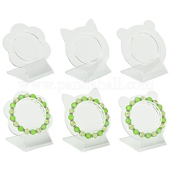 4 supporto per bracciale singolo in acrilico trasparente con retro inclinato&nbsp;AC-FS5191-01A