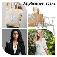 Ткань из полиэстера с компьютерной вышивкой и аппликациями&nbsp;DIY-WH20055-009B