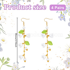 4 пара сережек-гвоздиков из нержавеющей стали 304 для женщин&nbsp;EJEW-UN00009