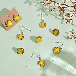 10 пара бейсбольных серег из нержавеющей стали и стекла в 2 стилях&nbsp;EJEW-ME0001-17