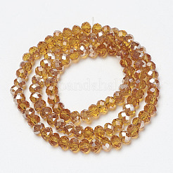 FilI di perline in vetro placcato&nbsp;EGLA-A034-T4mm-K08