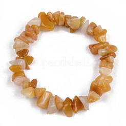 Bracelets extensibles unisexes en perles de jade et topaze naturelle&nbsp;BJEW-S143-30