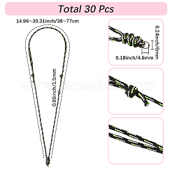 30 cordon ajustable en polyester et élasthanne pour la confection de colliers&nbsp;NJEW-SC0001-90