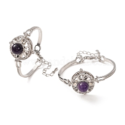 Armbänder mit rotierender Sonne und natürlichen Amethysten&nbsp;GG-CBA0251-11P-13