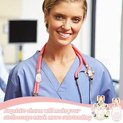 12 шт. подвеска-стетоскоп из эмалевого сплава&nbsp;HJEW-OC00136