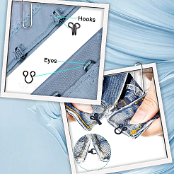 108 шт. 3 стиля латунных регулируемых джинсовых булавок&nbsp;KK-GF0001-22