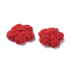 Accessori per ornamenti in cotone fatti a mano all'uncinetto con fiori di pesco&nbsp;AJEW-WH0326-53B