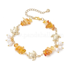 Braccialetti con ciondoli di perle d'acqua dolce coltivate naturali&nbsp;BJEW-JB13767-03