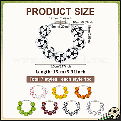 7 шт. деревянные бусины для спортивных мячей подвеска украшение&nbsp;HJEW-PH02177