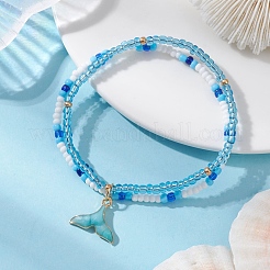 Armbänder mit Anhängern aus Ozeanlegierung&nbsp;BJEW-MZ00338-03