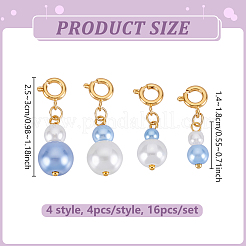 16 pz 4 decorazioni pendenti in perle di vetro&nbsp;HJEW-PH02448