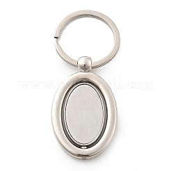 Drehbare Cabochon-Fassungen für Schlüsselanhänger aus Zinklegierung&nbsp;FIND-G088-01A