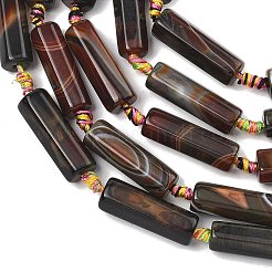 Нити из натурального полосатого агата&nbsp;G-A306-B02-01