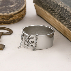 1 шт. сплава кисточка цепочка кольца для женщин&nbsp;RJEW-LP0003-62