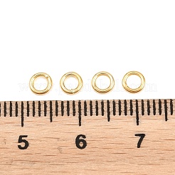 Latón cerrado anillos del salto&nbsp;KK-D257-01G-06