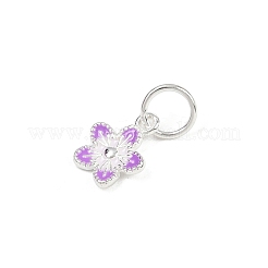 925 dije de flor esmaltada en plata de ley&nbsp;STER-K183-11S-01