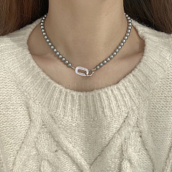 925 anello a molla in argento sterling&nbsp;STER-BBC0009-27