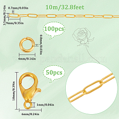 Kit para hacer pulseras y collares con cadenas de clip de latón de Bagdiy&nbsp;DIY-SC0025-25